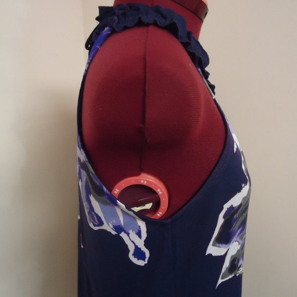 Suzy Shier Small Purple Yoke Neckline Mini Dress - Picture 3 of 7